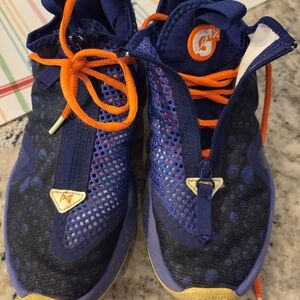 Kids Blue and Orange Athletic Shoes